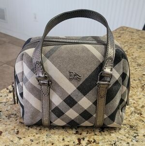 Burberry Prorsum Gray and Black Bag